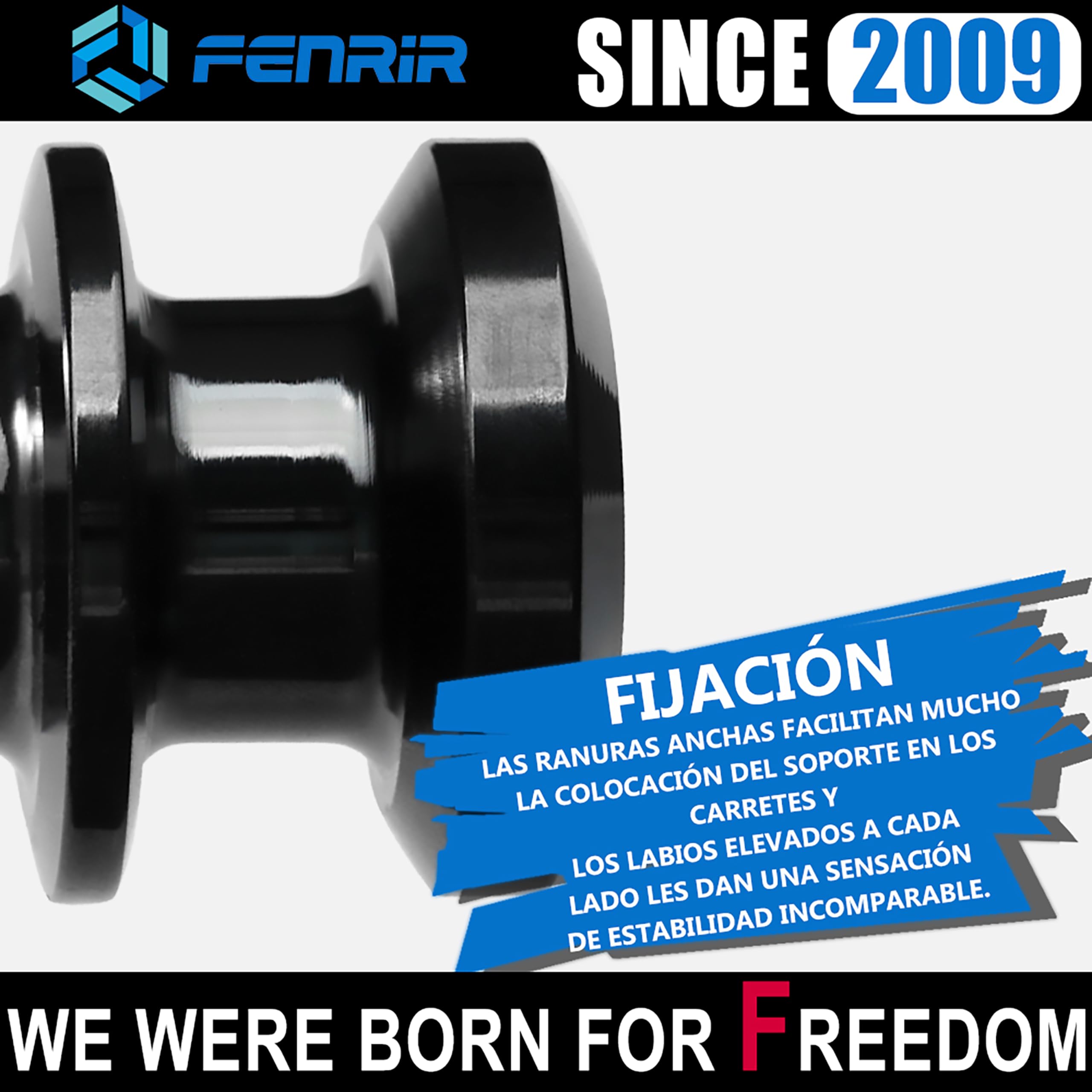 FENRIR Diábolos Moto Carretes de Brazo oscilante para Motocicleta Bobinas para Caballete de Paddock para M8 ZH2 Z900 Z650 ZX10R ZX6R Ninja CBR1000RR CBR600RR S1000RR S1000R GSXS1000 GSXR1000 GSXS750
