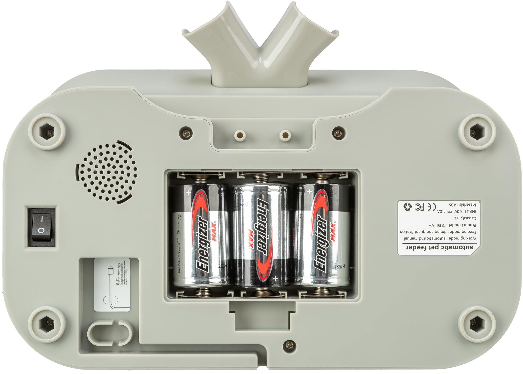 TRIXIE Distributeur de croquettes TX-C Smart 5,0 L pour chiens et chats | Distributeur programmable et contrôlable en gris clair – Distribution automatique et personnalisée au quotidien