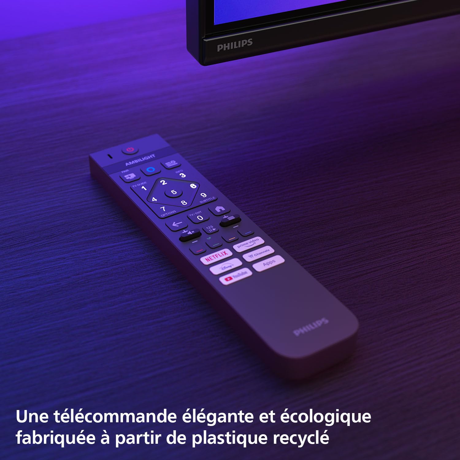 PHILIPS Ambilight 55MLED910 'The Xtra' Mini LED 4K Smart TV - Écran 55 Pouces avec P5 Perfect Picture Engine Ultra HD, Titan OS, Dolby Vision et Son Dolby Atmos