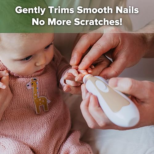Miniatura 2 de haakaa Kit de cortaúñas eléctrico para bebés, kit de cortaúñas para recién nacidos, niños pequeños o adultos, cuidado de uñas y pies, juego