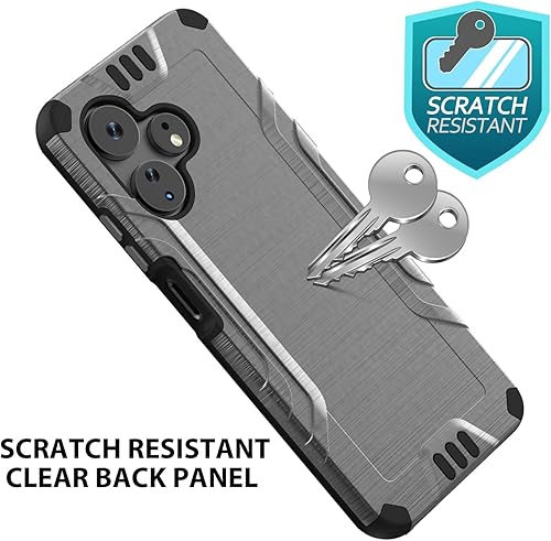 Miniatura 10 de TJS Funda compatible con Boost Mobile Celero 5G + Plus 2024 (3 versión), protector de pantalla de vidrio templado híbrido a prueba de golpes con