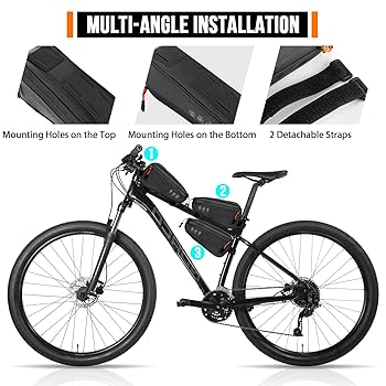 Amazon.com: WOTOW Bike Frame Bag - 3 Ways Installation Water Amazon.com: WOTOW Bike Frame Bag - 3 Ways Installation Water
