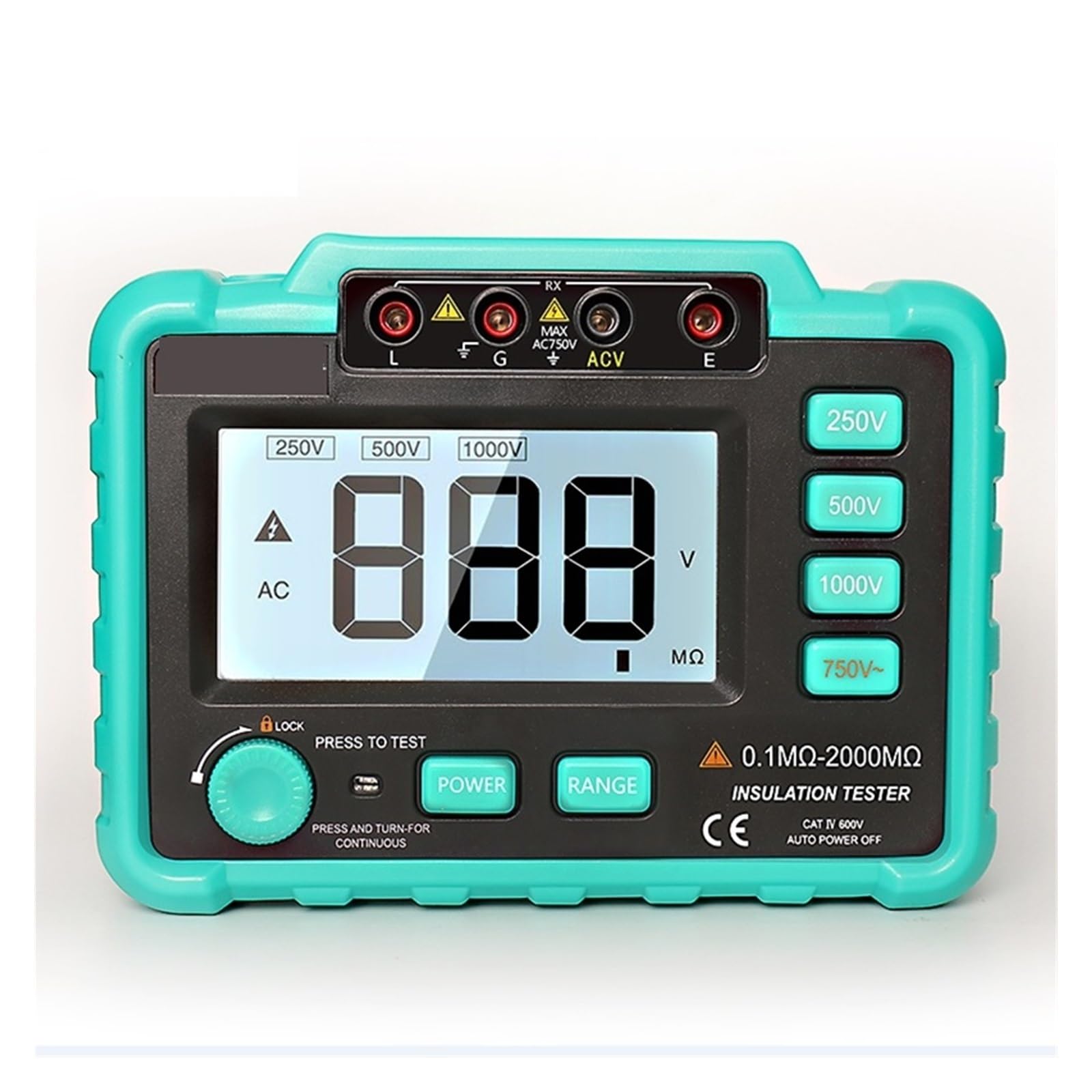 Tester Elektryczny, Cyfrowy Miernik Rezystancji Izolacji VC60B+Megohm Megoomomierz Tester Uziemienia Impedancja Zwarcie