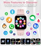 Montre intelligente, Colesma Smart Watch pour les femmes 1.83" Tracker de fitness, appel Bluetooth, DIY Cadran, fréquence cardiaque SpO2 Surveillez le sommeil, 120+ Modes sportifs, IP68 Smartwatch étanche pour Android & iOS rose