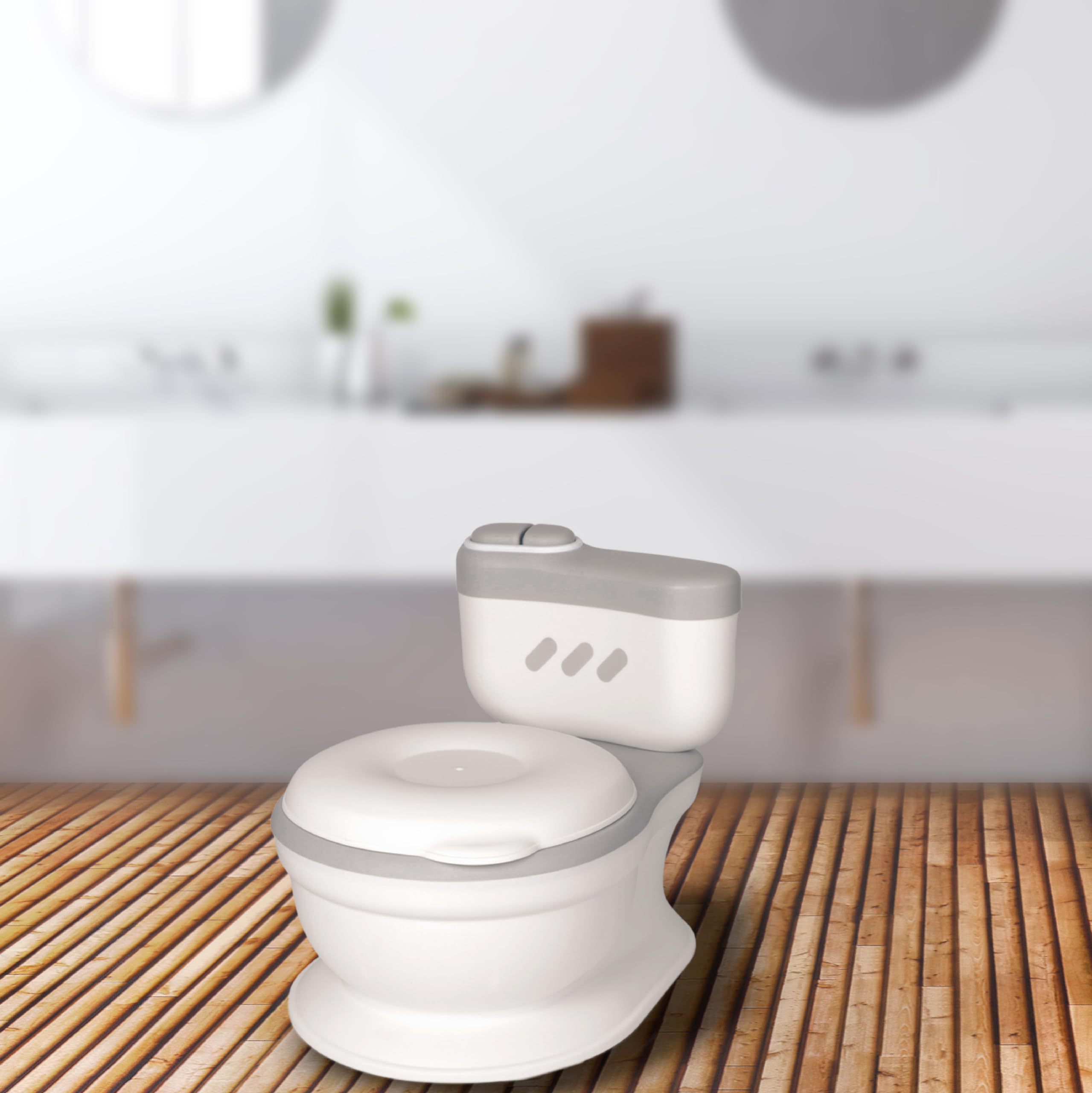 Toral Orinal Bebe 2 años Musical Acolchado. Inodoro portatil handy potty. Ayuda al aprendizaje de bebés y niños. Perfecto como orinal o baño. Con sonido incluido. +18m Modelo Poopy