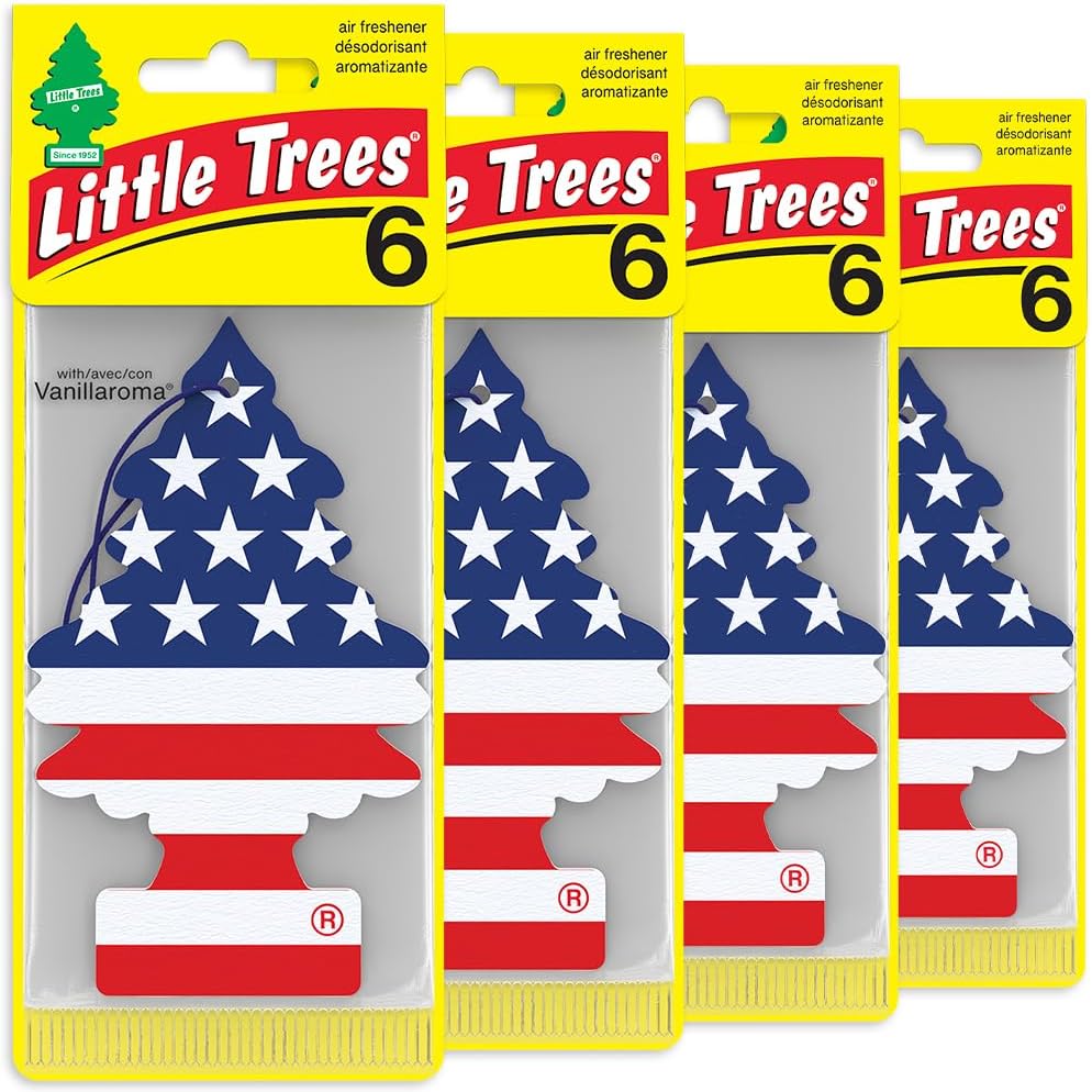 24 Pack Car Freshner 10945 Little Trees Air Freshener Vanilla Pride Scent - Single Tree per Package