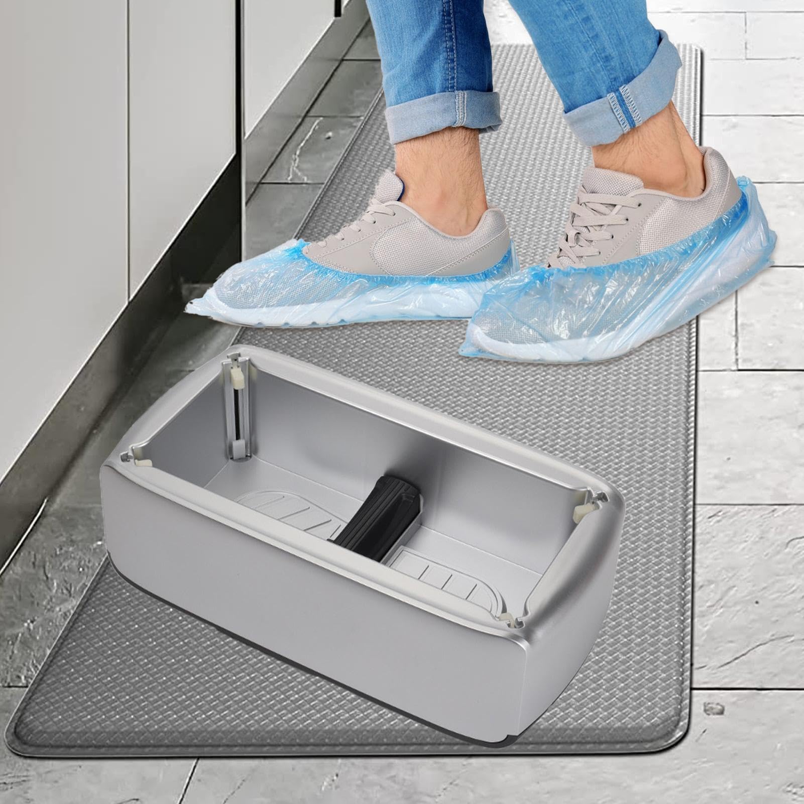 Macchina copriscarpe, dispenser automatico, 100 copriscarpe usa e getta | antipolvere, impermeabile, per casa, ufficio, ospedale, laboratorio, fabbrica, riunioni di famiglia, vacanze, feste, interni