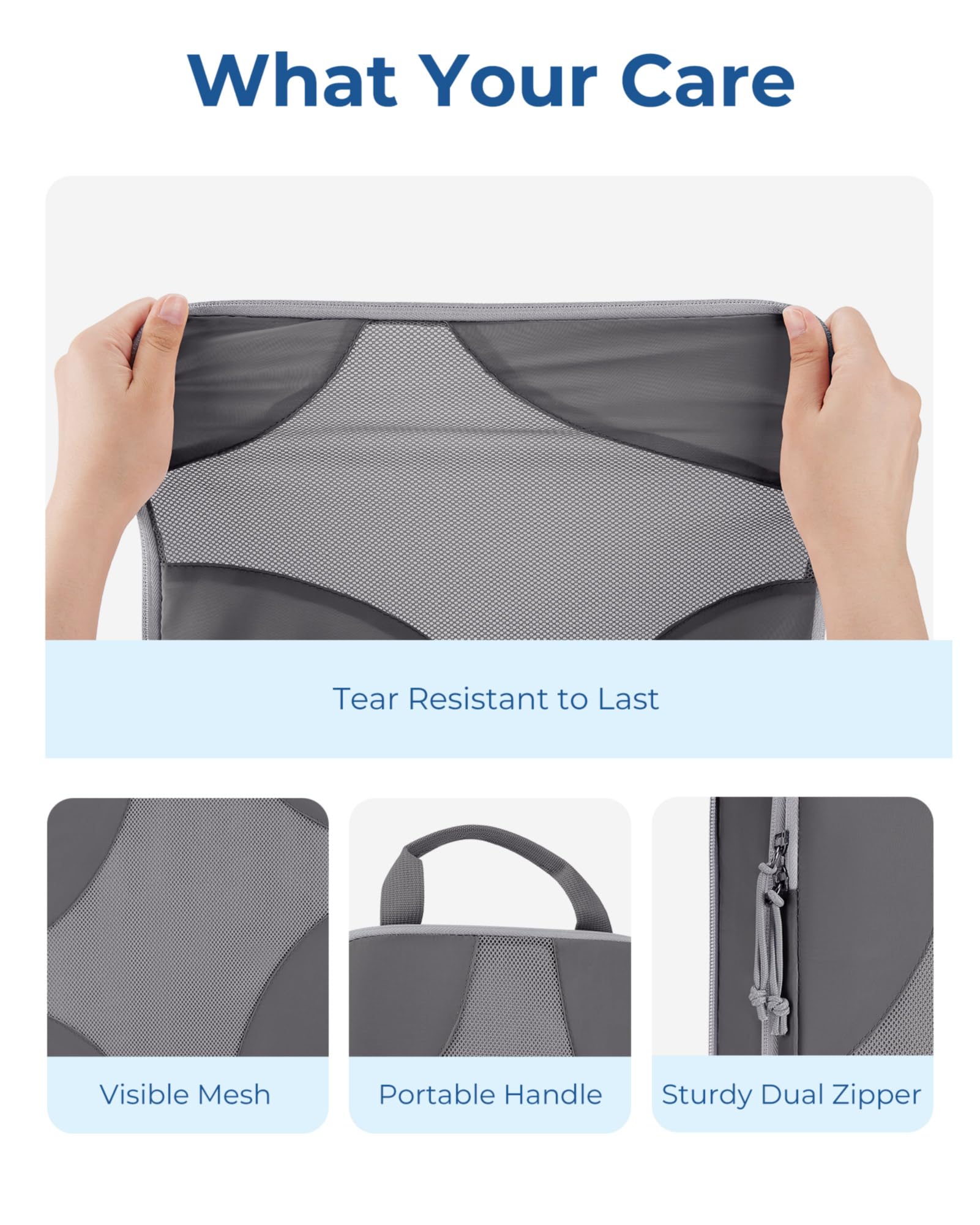 BAGSMART Packing Cubes Compression 6 sztuk, Organizer do plecaka walizki torby pakujące, Podróżne worki kompresyjne wodoszczelne kostki do pakowania kompresja, Travel Essentials Organizer do walizki