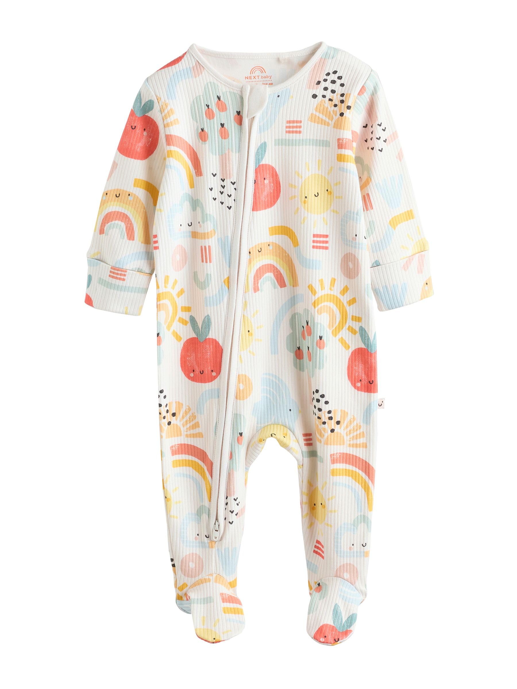 NEXT Baby Baby-Schlafanzüge mit Zwei-Wege-Reißverschluss, 3er-Pack