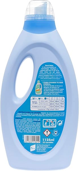 NORIT Bebé - Detergente Líquido para Ropa de Bebé, Pieles Sensibles y Atópicas - Pack de 4 Unidades de 1125 Mililitros, 4500 Mililitros - 2