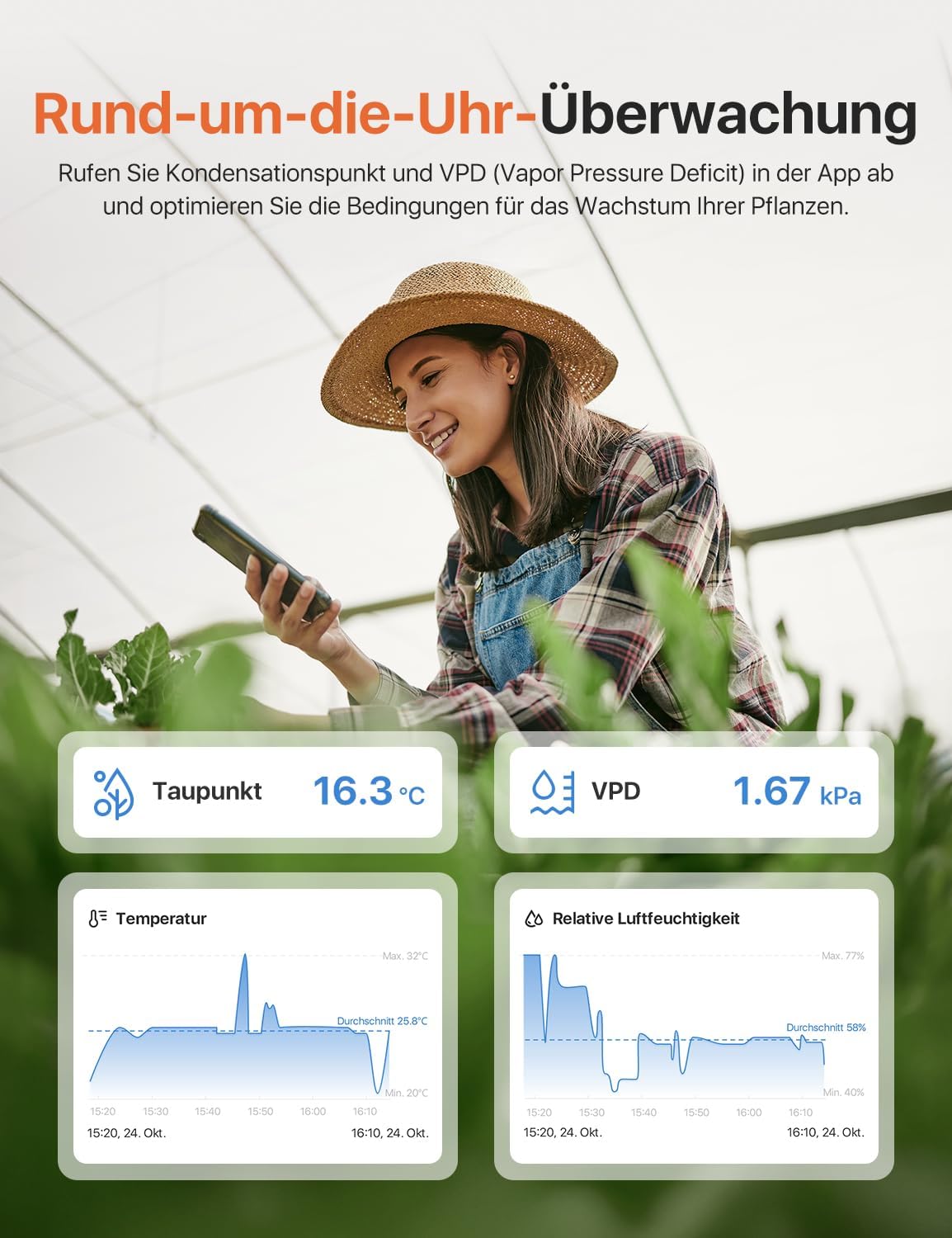 X-Sense Termometr wewnętrzny higrometr, kompatybilny z Alexą, aplikacja sterująca, temperatura/wilgotność punktu rosy VPD, zasięg 500 m, wymagana stacja SBS50 (brak w zestawie), STH0A-3, biały
