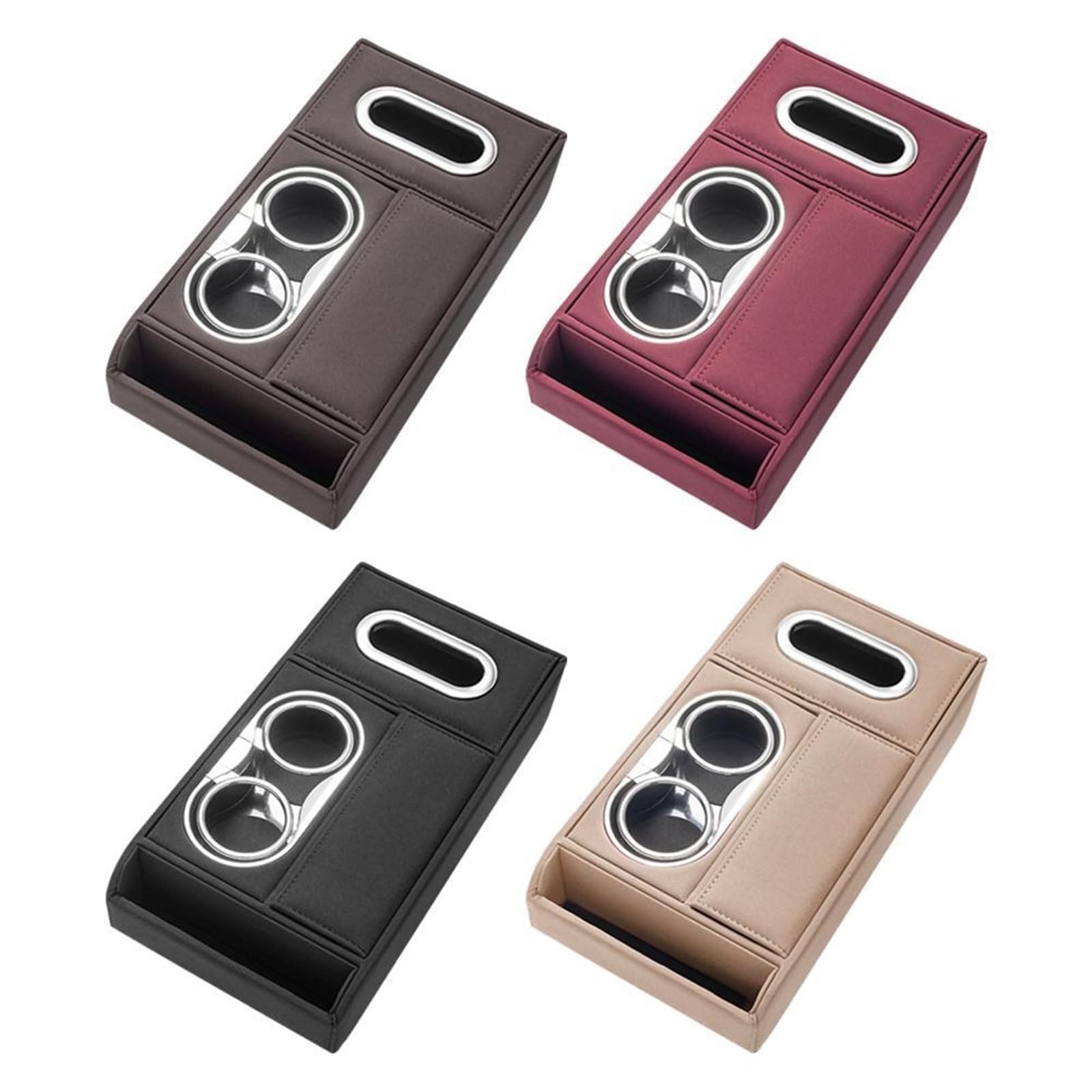 Middenconsole-pad Organizer Konsoli Środkowej Wodoodporny Organizer Ze Skóry PU Organizer Do Przechowywania W Konsoli Środkowej Podkładka Podwyższająca Do Schowka(Black)