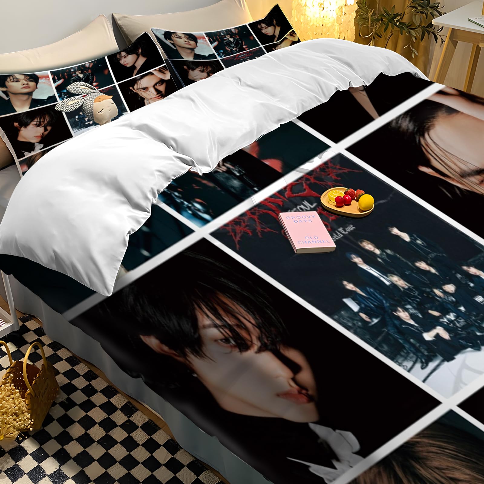 Set Lenzuolo Letto Singolo Strraykiid, Bed Sheets Strraykiid, Set Lenzuola Letto Singolo, Biancheria Da Letto 135x200 Cm, Contiene Federa 50 * 75 Cm, Piacevole e Morbida, Per fan Copripiumino