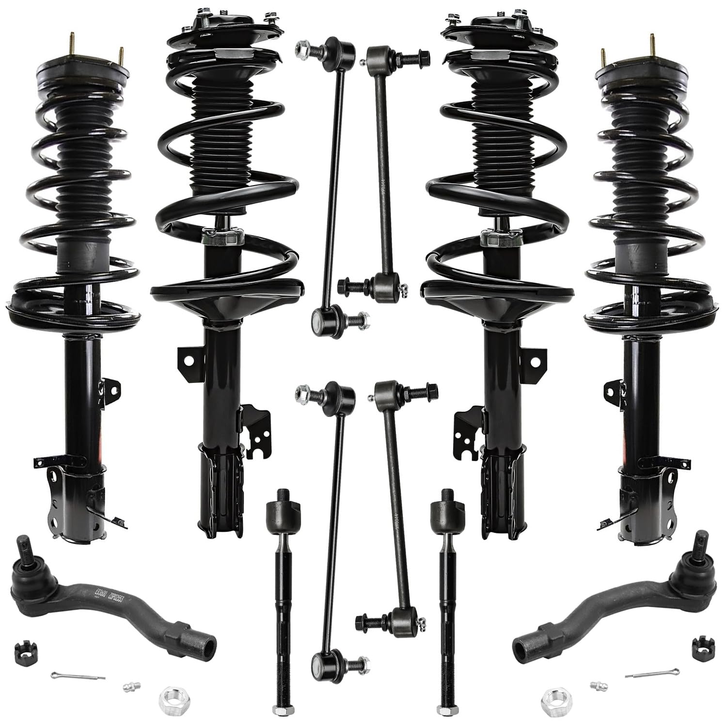Detroit Axle - AWD Front 12pc Struts Kit for 2001-2003 Toyota Highlander
