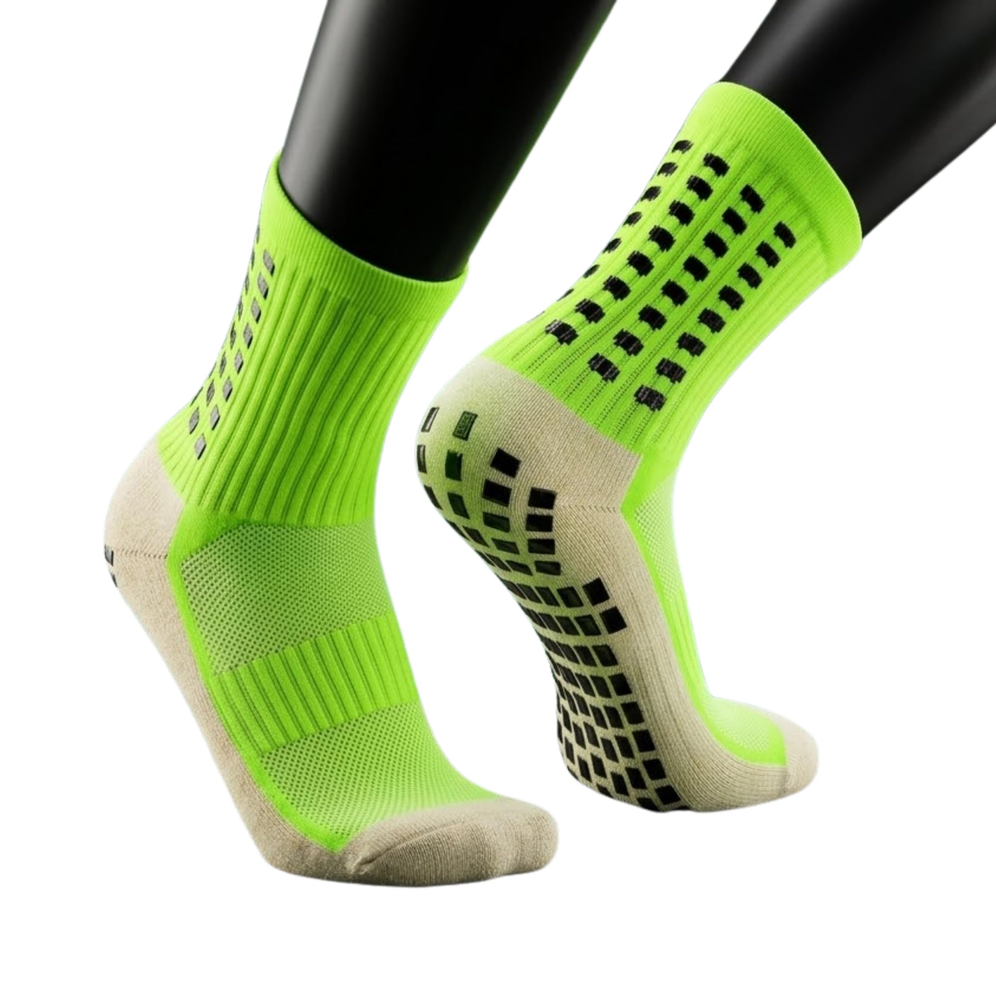 Hi-Tech Performance Athletic Grip Socks for Men & Women | Crew Length Anti-Slip Rubber Grip Socks for Footballers | Thick Cushion Sports Socks for Running, Gym & Training-image-40