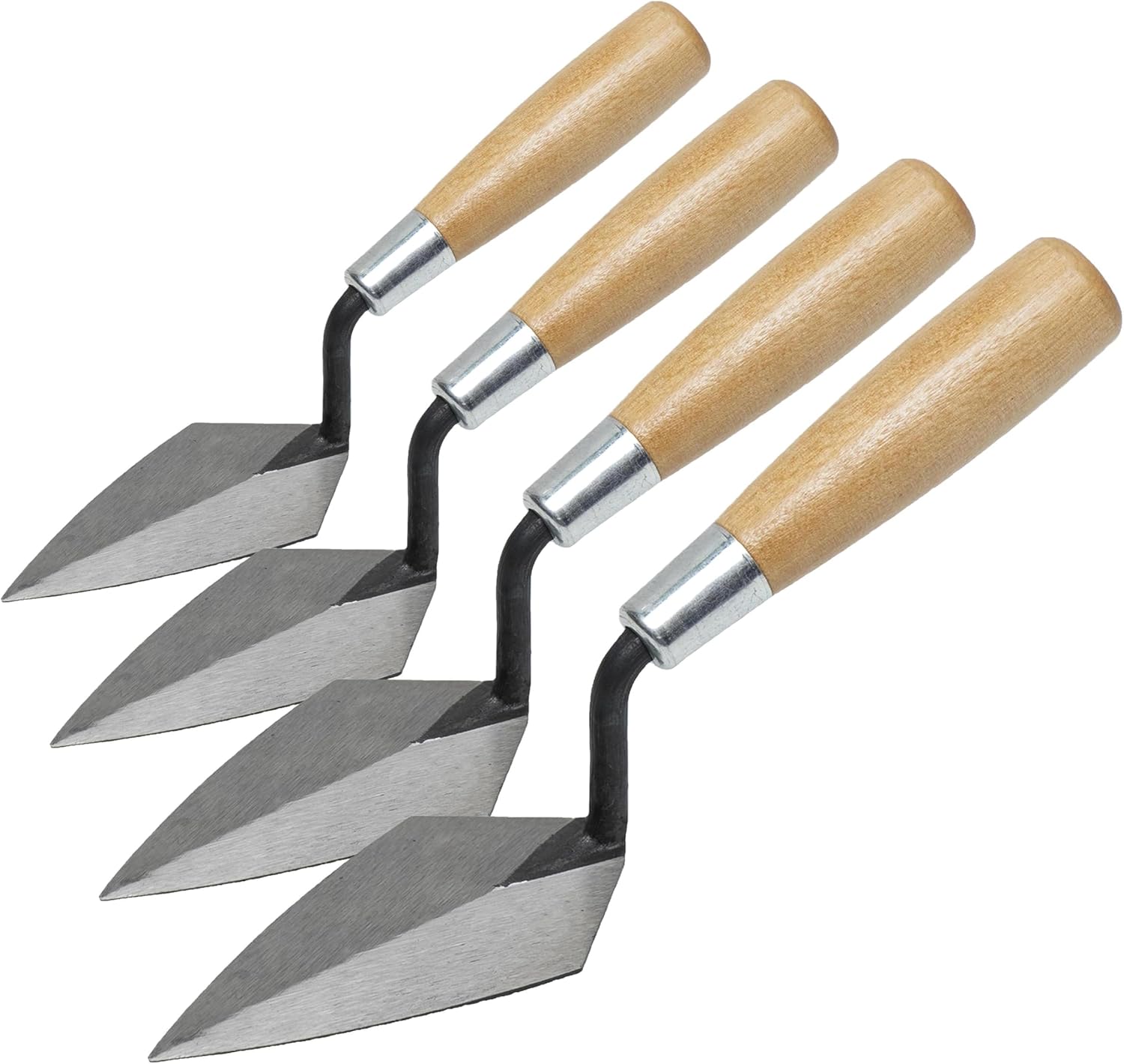MARSHALLTOWN Archaeology Pointing Trowel, Wood Handle, 5 x 2 1/2 Inch Heavy-Duty Pointing Trowel, Made in The USA, 45 5S (Pack of 4)