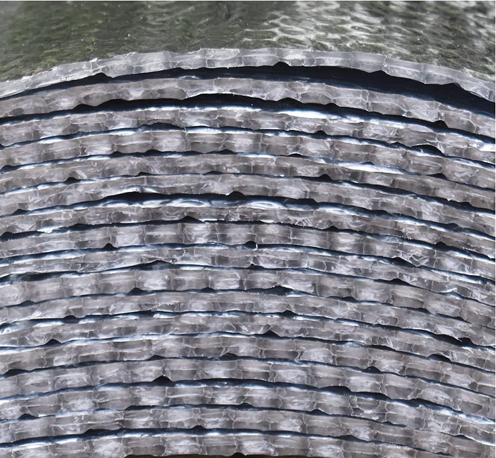 Warstwa aluminiowa folia bąbelkowa rolka izolacyjna wodoodporna samoprzylepna zatrzymująca ciepło na ścianę loftu łódź przyczepa kempingowa dom szopa 5 mm grubość (rozmiar: 1 * 15 M)