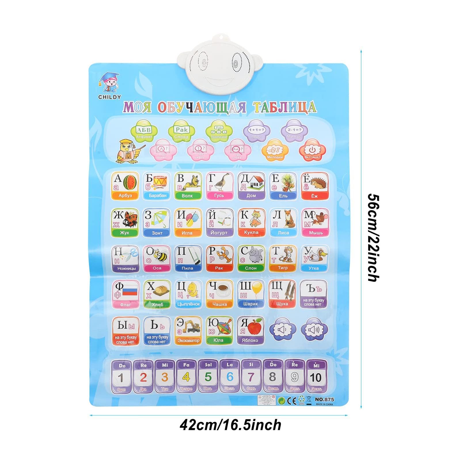 Poster dell'alfabeto russo Educazione precoce libro di apprendimento russo puzzle per studenti bambini