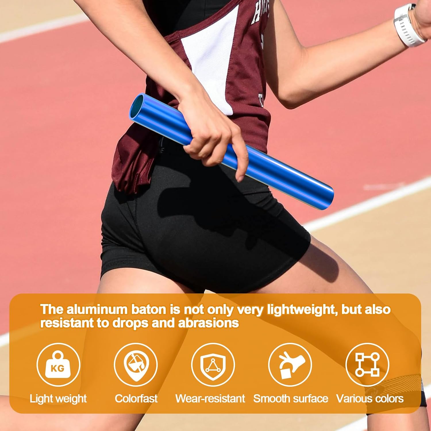 Aluminum Alloy Relay Batons Sets for Track and Field Durable Lightweight for Sports Teams Suitable for Athletes Seeking High-Performance Equipment in Outdoor Activities