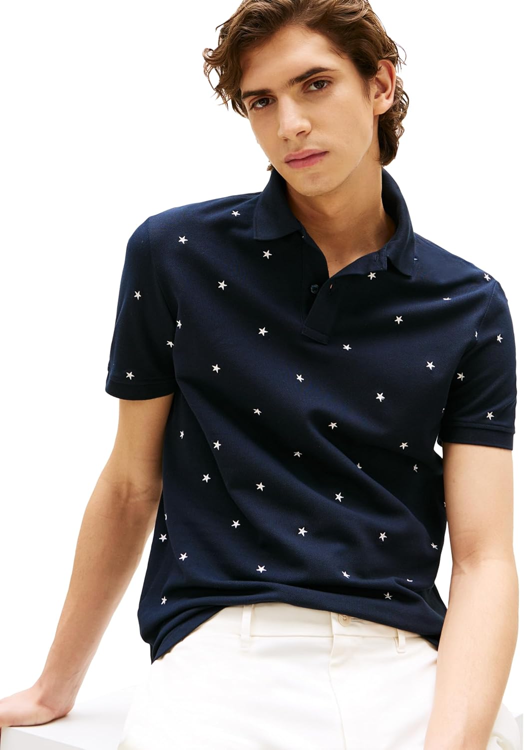 Tommy Hilfiger Mens Short Sleeve Polo Shirts in Regular Fit with Stretch and Organic Pique Cotton - Image 2