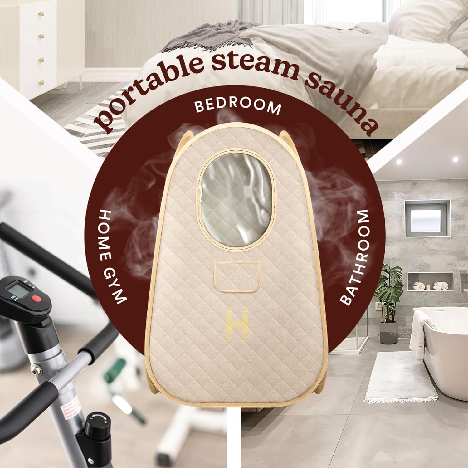 Homedics Portable Sauna components laid out