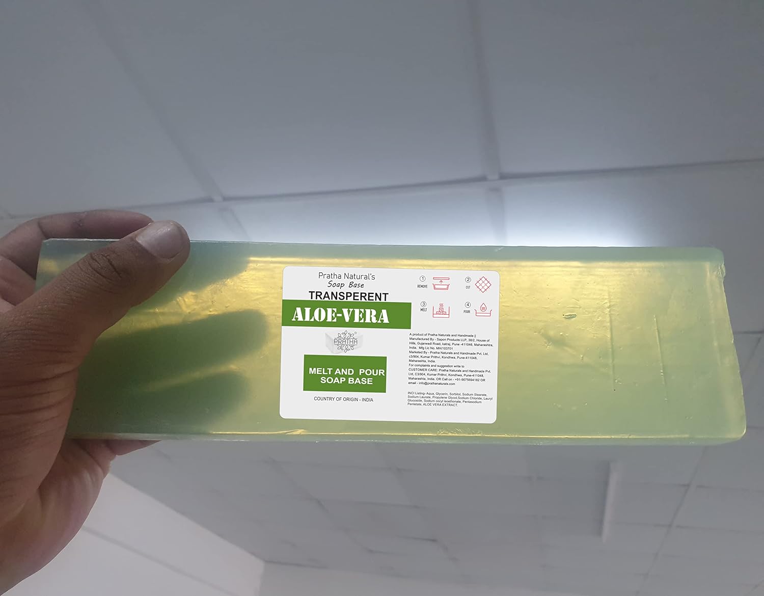 Buy Pratha Naturals Melt and Pour soap base Aloe Vera Soap Base 1kg Pure and Natural No