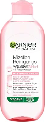 Garnier SkinActive Mizellen Reinigungswasser Rosenwasser 400 ml | Mit Rosenwasser und Mizellen, beruhigt und verfeinert Ha...