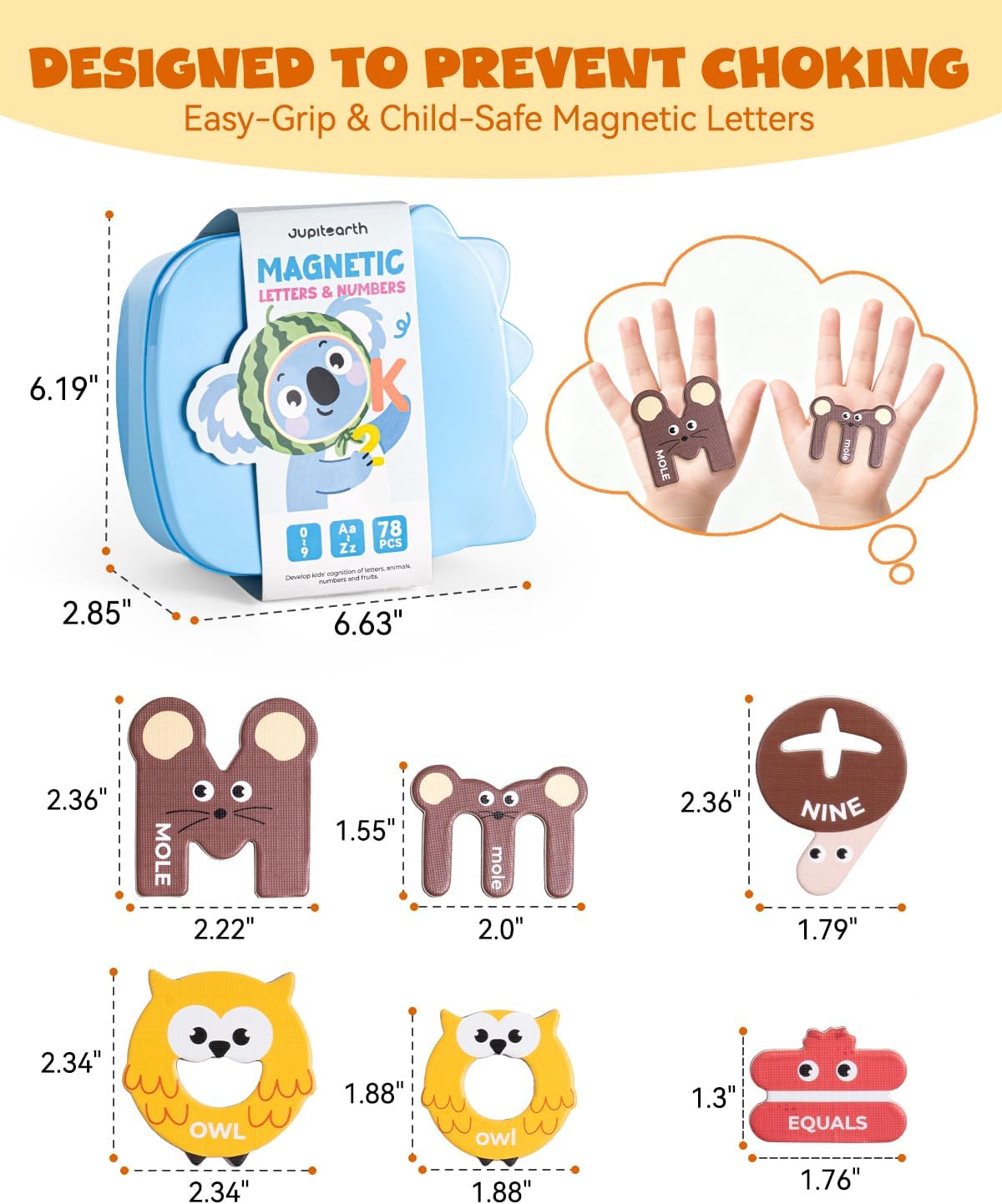 78 PCS Magnetic Letters + 38 PCS Dot Markers