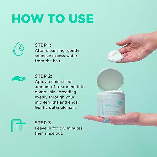 Miniatura 6 de Design.Me GLOSS.ME - Mascarilla hidratante para el cabello, acondicionador profundo para todo tipo de cabello, fabricada con aceite de argán para