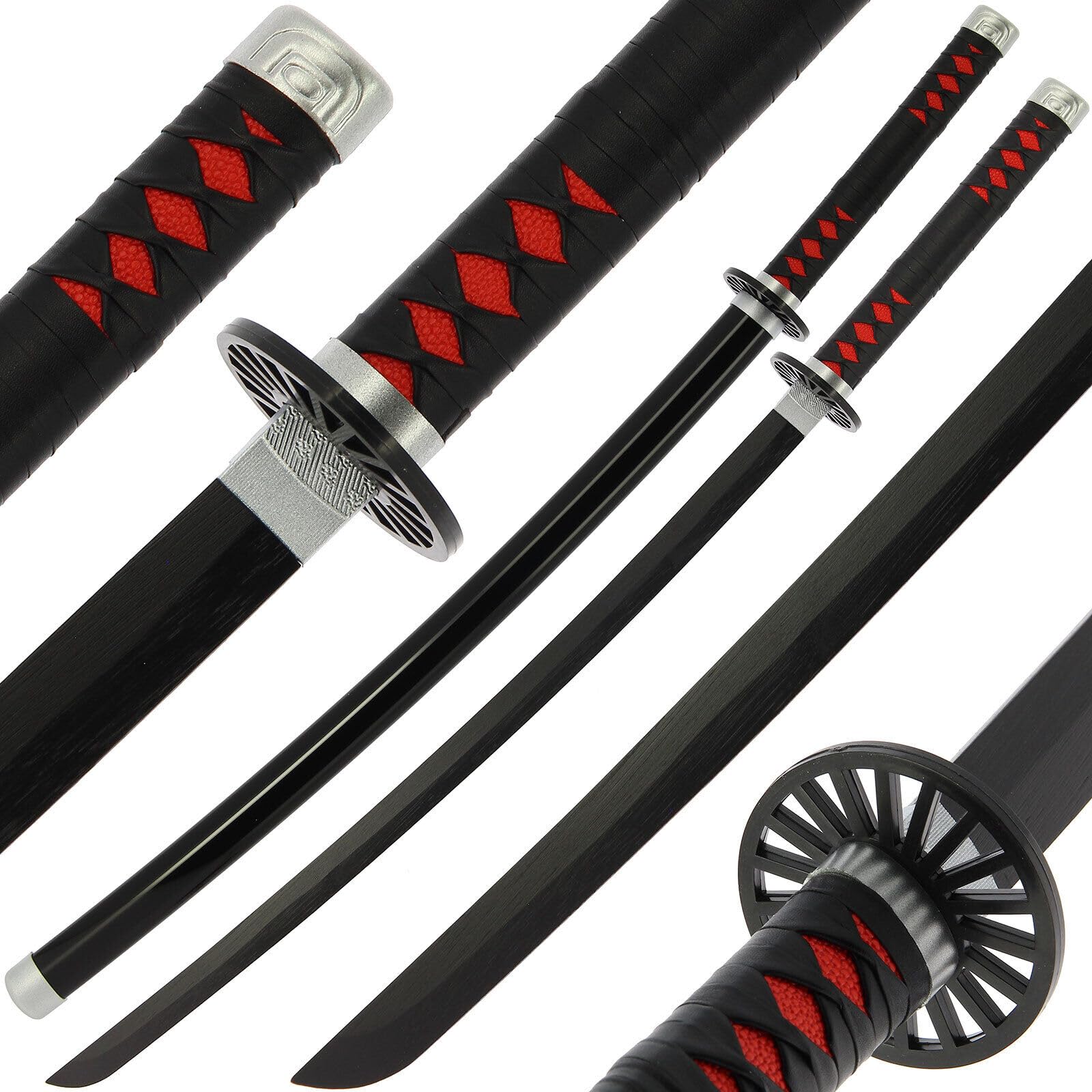 Bamboo Handmade Anime Katana – 100cm Wooden Blunt Sword Prop with Sheath – Safe Cosplay Inspired Replica Toy for Collectors & Roleplay Tanjs Sword — image 1
