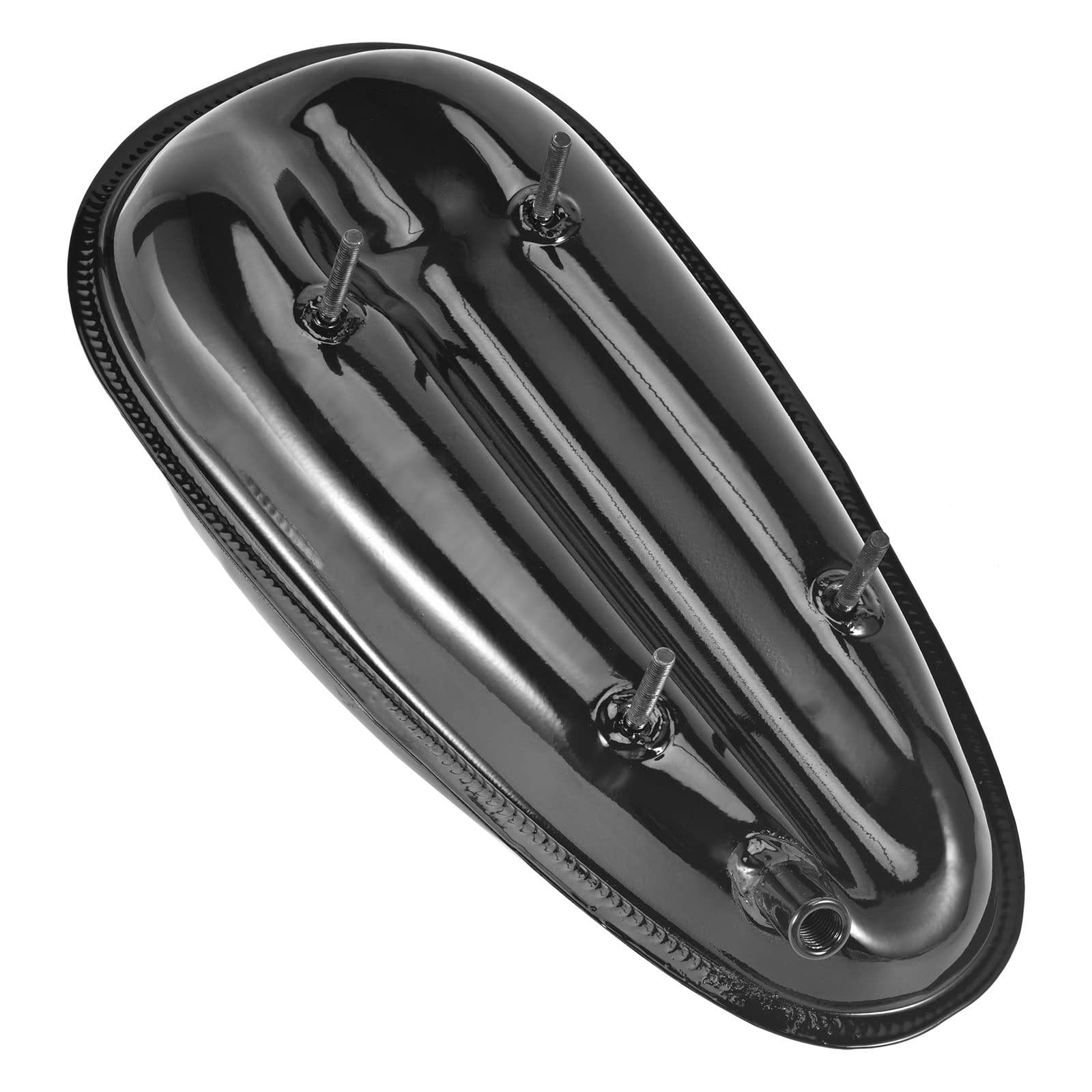 Réservoir de carburant en métal de qualité supérieure Trkimal avec robinet, bouchon pour vélo motorisé 49cc 50cc 60cc 66cc 80cc, noir Réservoirs d'huile pour moteur de vélo (2L/0,53 gallons)