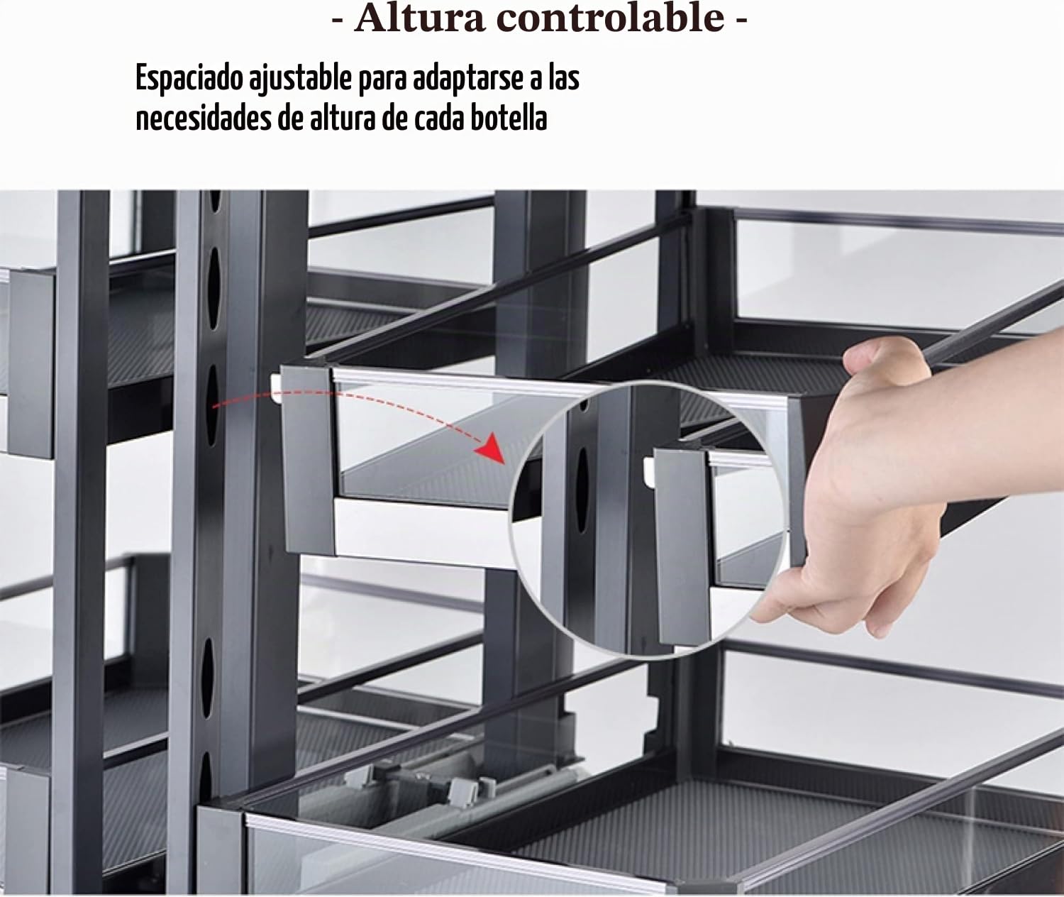 Organizador extraíble para gabinete de esquina ciega de cocina con 4 cestas, organizador de gabinete deslizante, organizador de almacenamiento extensible para gabinete de despensa 900