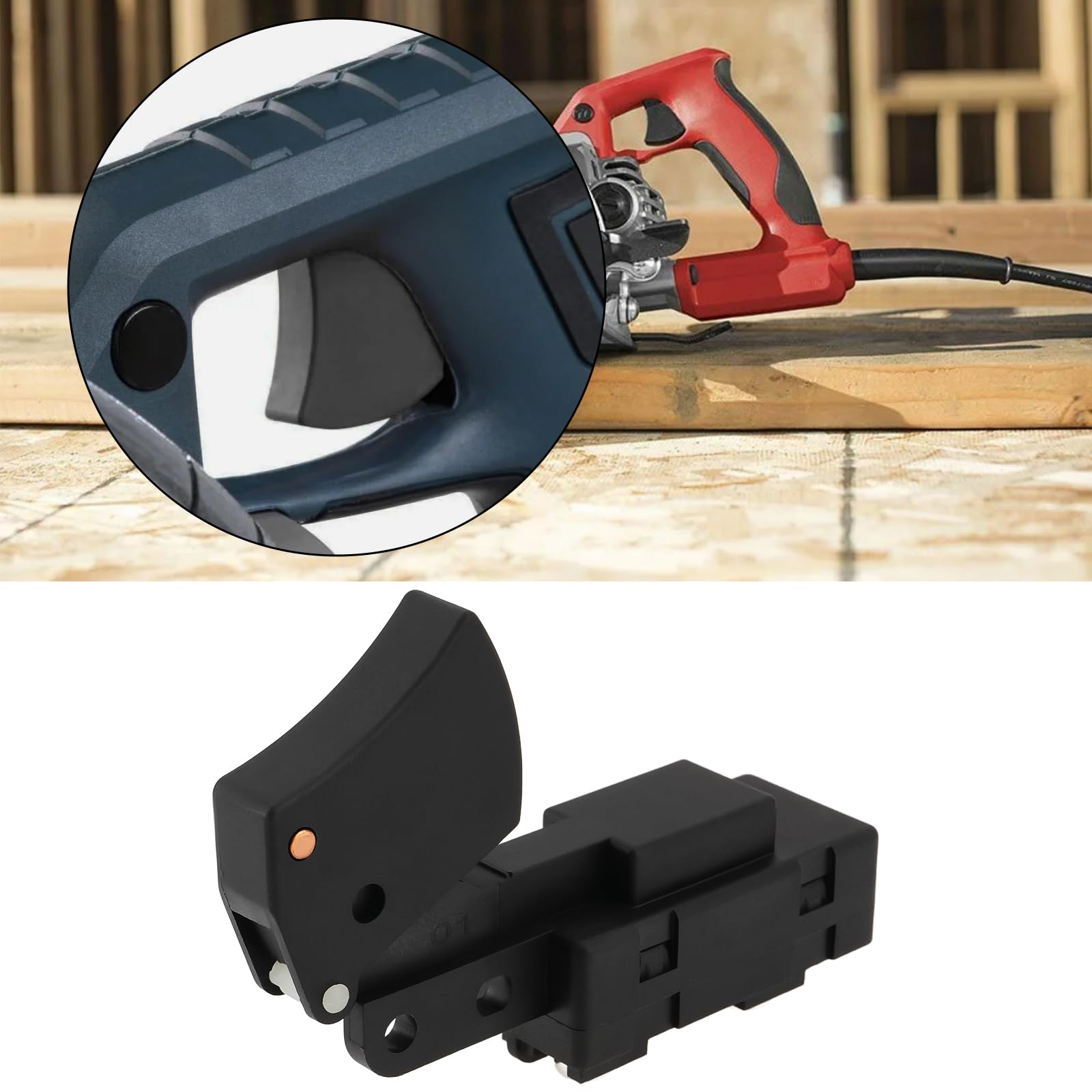The Lord of the Tools 1 interrupteur de rechange SW77 de type déclencheur de scie - Pièce de rechange 2610321608 - Compatible avec Skil pour HD77 et HD77M - Compatible avec Bosch