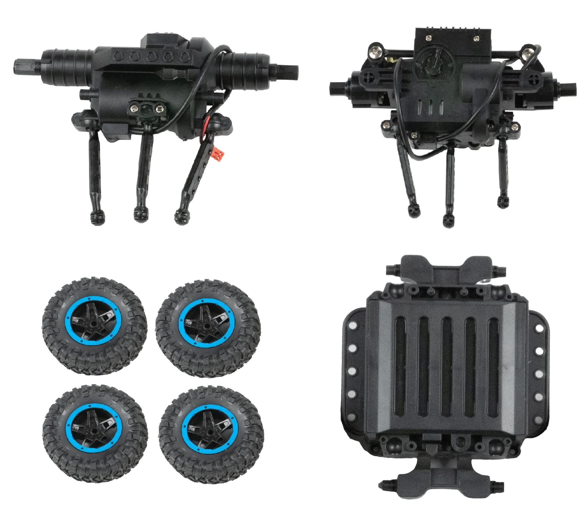 bibox labs Robotic Chasis kit for RC Car, 4 Wheel Drive, Rock Crawler Off Road, 4x4 Drive, Toys Accessories (Black & Red) (B0BMGDRKZL) Amazon Price History, Amazon Price Tracker
