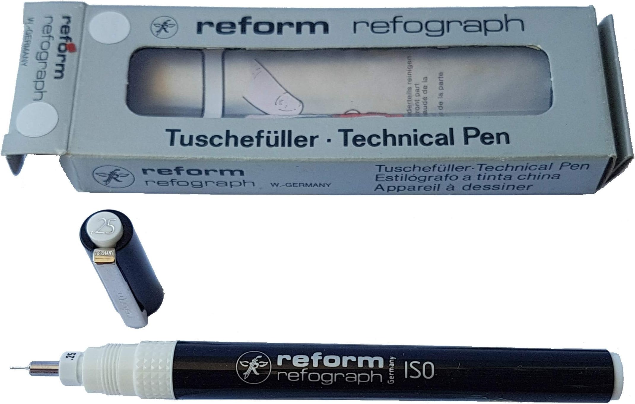 Reform Refograph Technical Pen in different sizes - Tuschefüller made in W. Germany! (0.70)