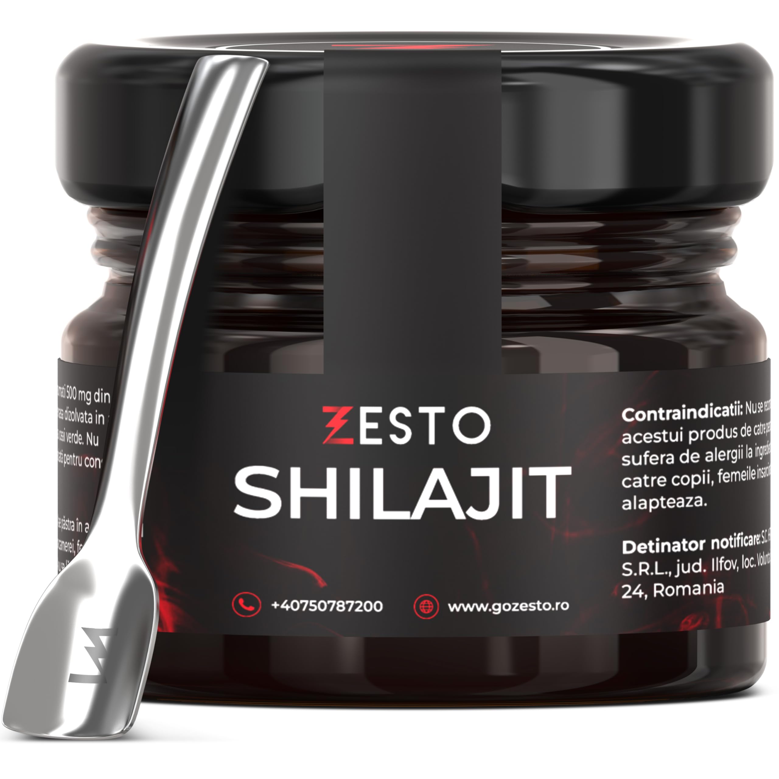 ZESTO Shilajit - Filajit originale e puro dell'Himalaya - Massima efficacia con l'80% di acido fulvico - Senza additivi - Vegano e testato - 85+ oligoelementi - 40 porzioni