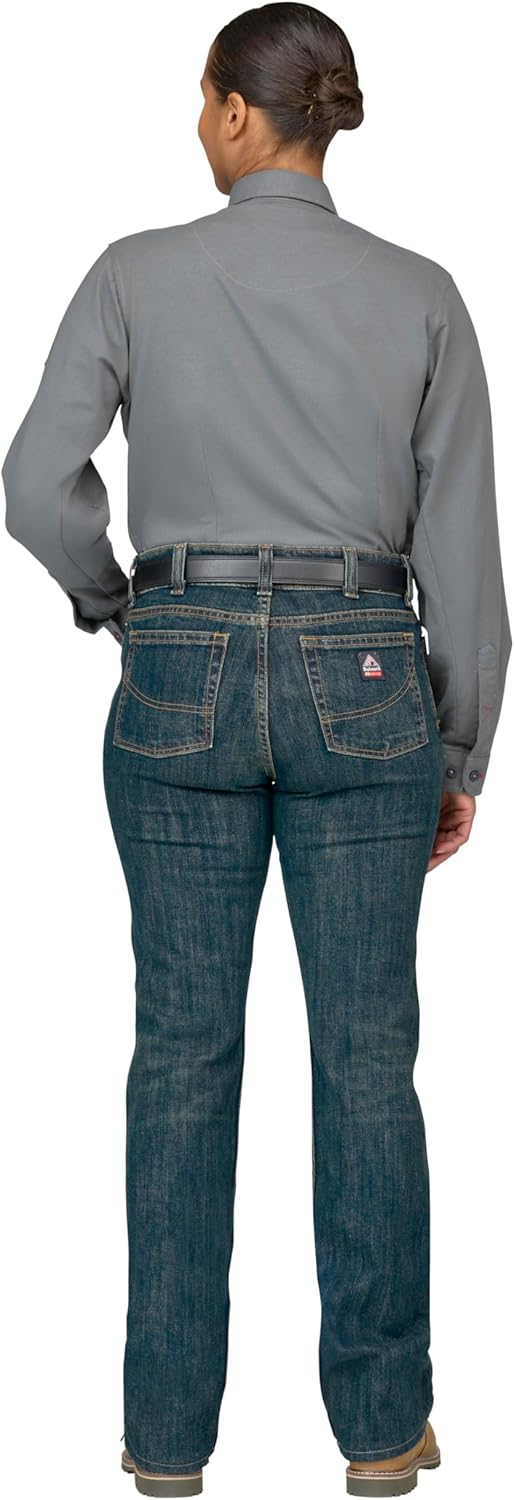 Bulwark FR Womens Flame Resistant Curvy Fit Denim Jean with Stretch - Image 2