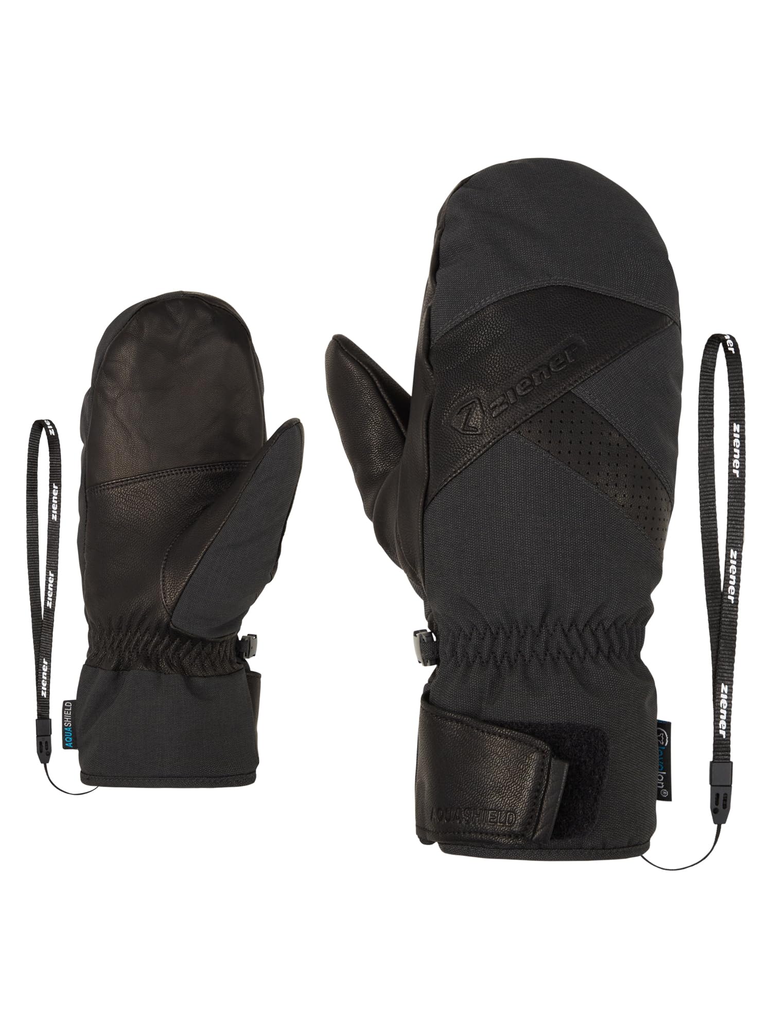 Ziener Men's GETTERO-Z Ski Mitten/Winter Sports | Waterproof, Wool, Thermoshield, Grey Iron tec, 10