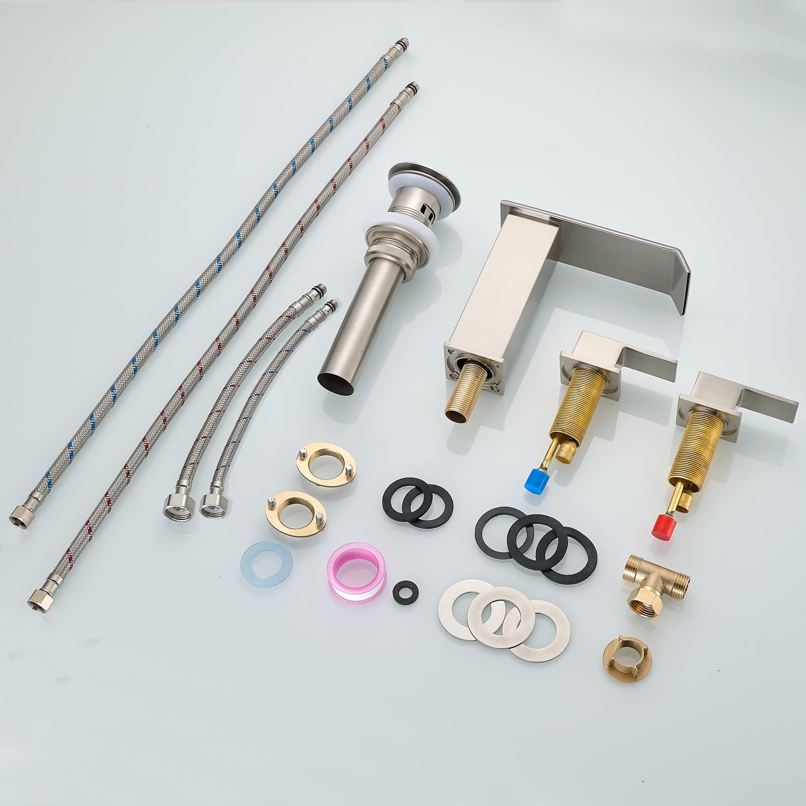 Loopan LOOPAN Widespread Bathroom Sink Faucet 3 Holes Two Handles 8 Inch ...