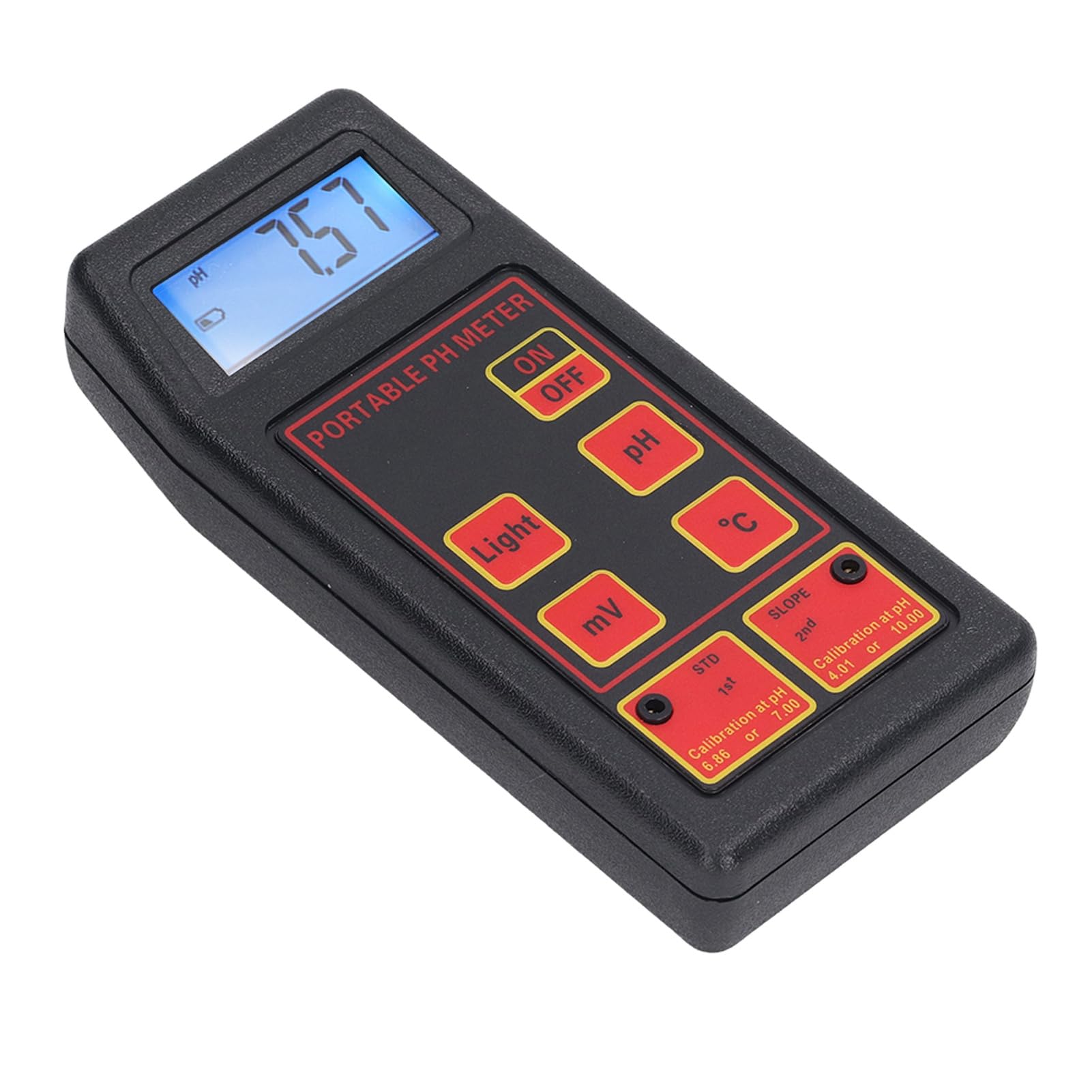 Ausla Wassertester, ABS-PH-Messgerät, Wasserqualitätsprüfgerät, 0,00 Bis 14,00 PH und 32 Bis 212 Fahrenheit, Automatische Kalibrierung, 4-stellige Anzeige für Pool, Spa, Aquarium, Labor, Zuhause (