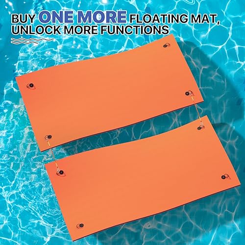 Miniatura 4 de MADOG - Alfombra de agua flotante para exteriores, para adultos, flotadores gigantes de piscina de 12 pies18 pies para piscina, lago y océano, 3