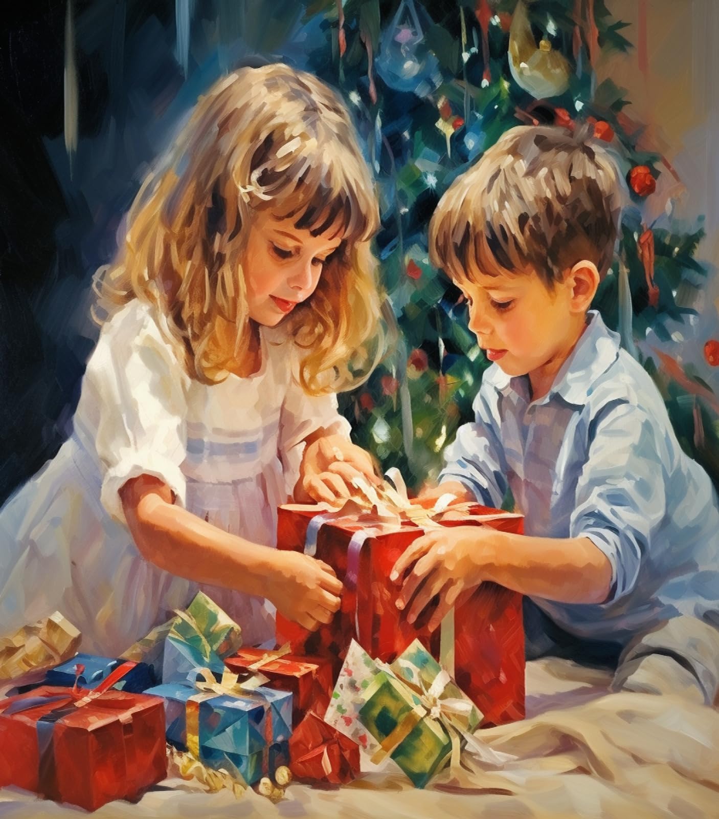 Ccfqiangtie DIY Paint by Number for Adults Kids Beginner,Christmas,Children Share Gifts,Painting by Number Oil Painting with Brushes and Acrylic Pigment,40x50cm