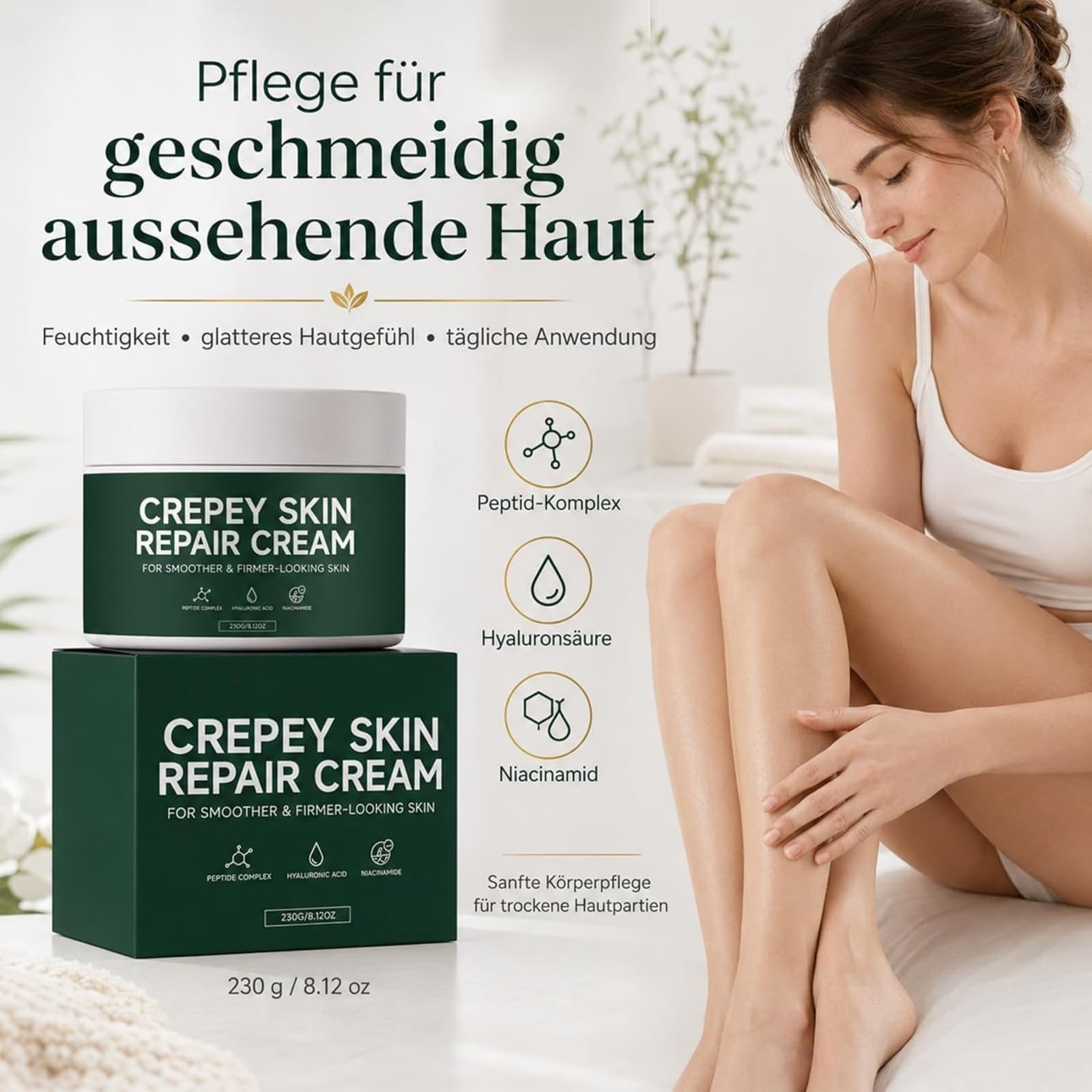 Creepy Skin Repair Cream Original für Empfindliche Haut | Hautbarriere Stärkung,Beruhigende Tages und Nachtcreme