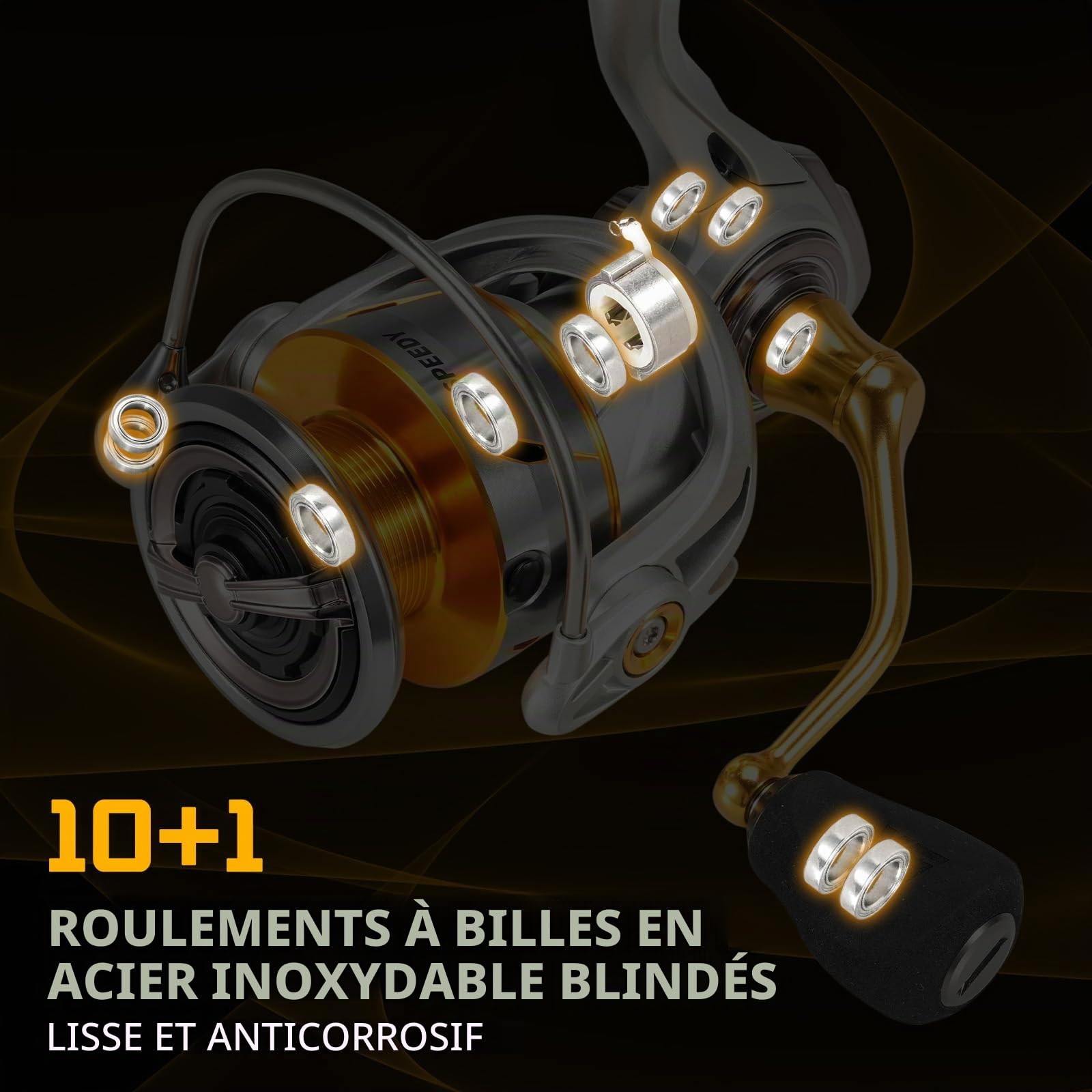 Seaknight RAPIDII Moulinet de pêche en mer 10+1 roulement 6.2:1 4.7:1 Anti-Corrosion pour pêche en mer 2000H 2500H 3000H 4000H 5000H 6000 Fibre de Carbone Frein Max 15 kg