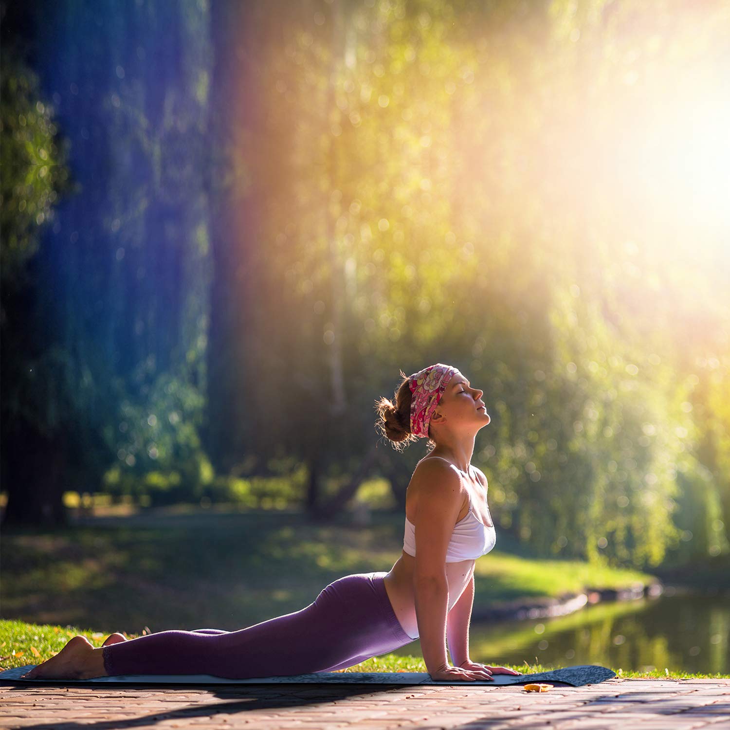 Yoga World Esterilla de yoga Mandala – antideslizante y antideslizante de goma TPE – suave, gruesa y duradera para ejercicios de pilates y entrenamiento en casa – Cojín ecológico biodegradable