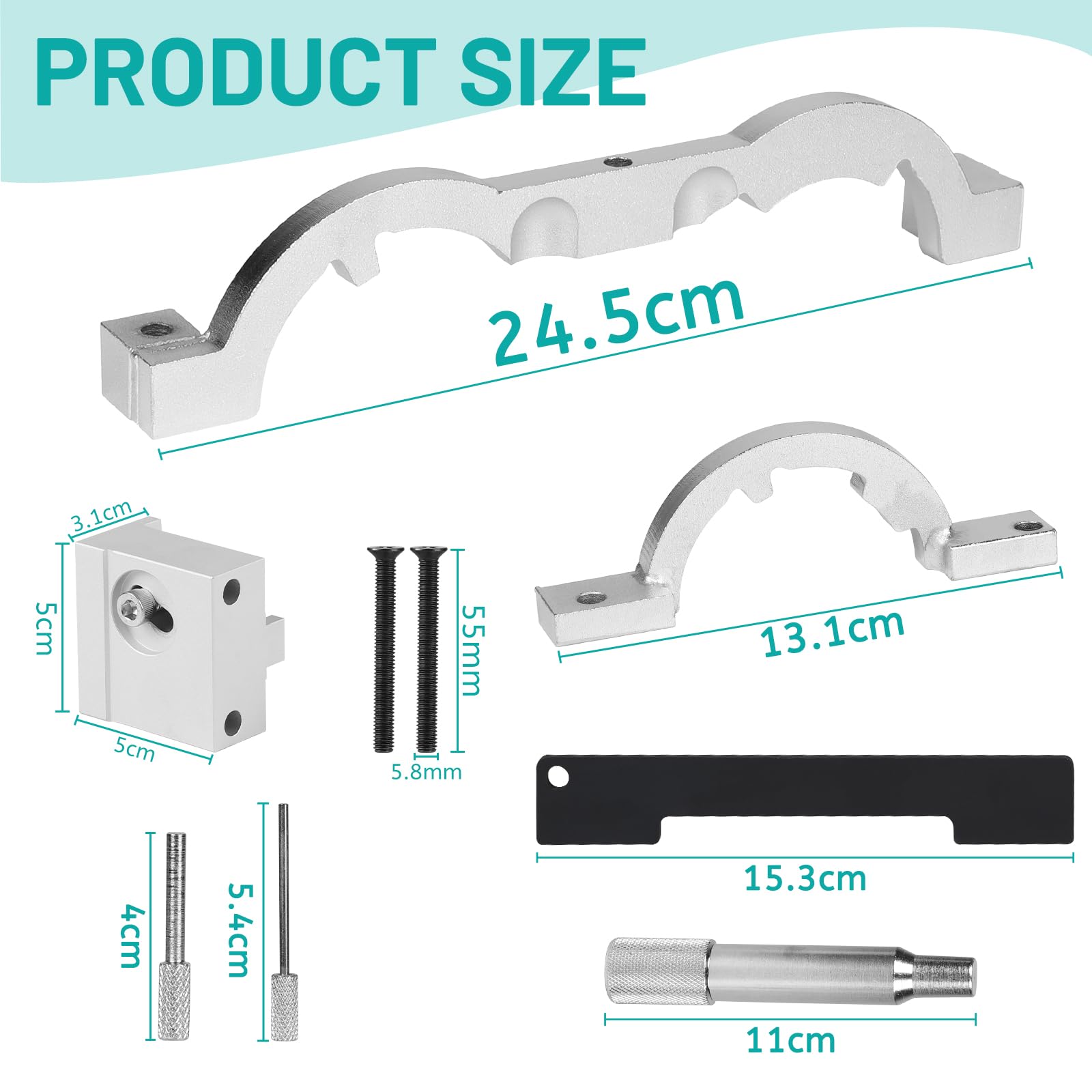 LALAGO 7 pezzi Set di Strumenti di Bloccaggio, Attrezzo Messa In Fase della Fasatura del Motore, Utensile Cinghia Dentata Compatibile con Buick Opel Vauxhall Corsa Chevrolet 1.0, 1.2, 1.4 1.6 Turbo