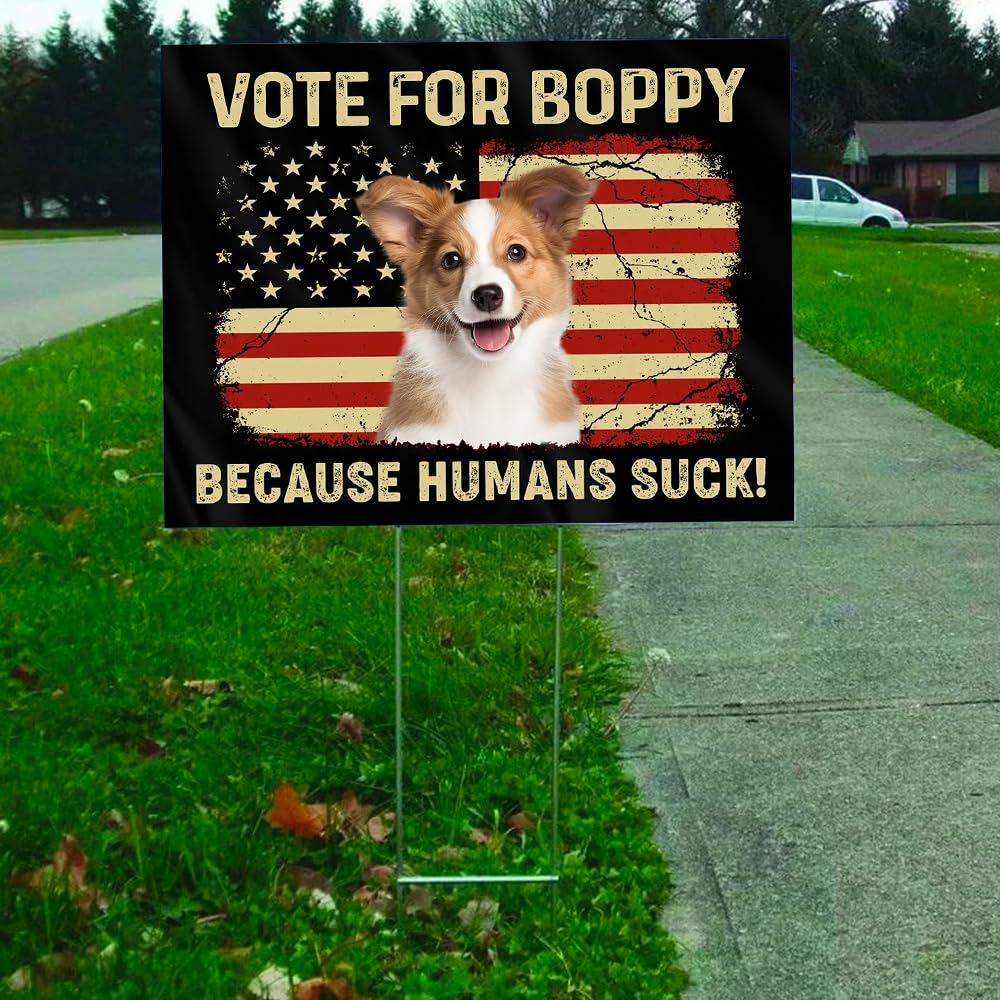 Funny Political Yard Sign Funny Political Personalised Pet Election 2024  Garden Sign 2024 Election Yard Signs Funny