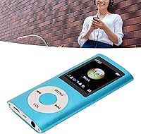 Vista 7 de Reproductor de MP3, reproductor de música MP3 portátil con pantalla LCD delgada de 1.8 pulgadas, batería de litio de 200 mAh, multifuncional, sonido