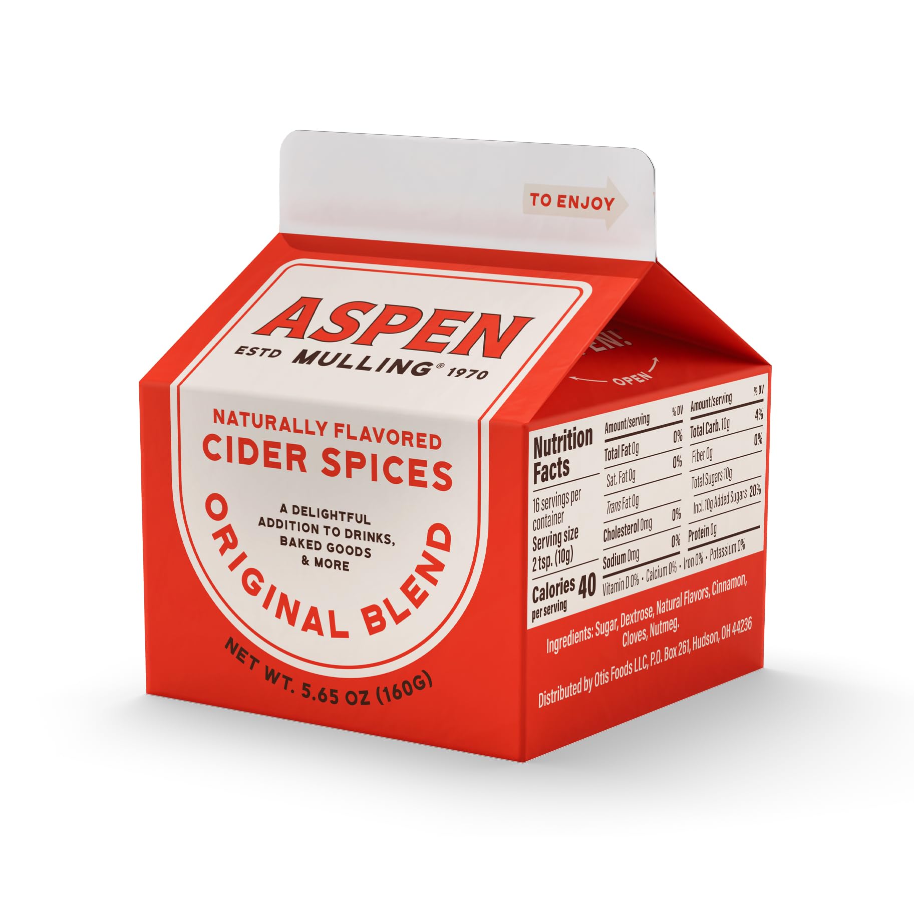 Aspen Mulling Cider Spices Original Blend. Cinnamon, Nutmeg, & Clove. Holiday Mulling Spice Mix for Spiced Cider, Mulled Red Wine, & Festive Winter Beverage Mix. 5.65 oz.