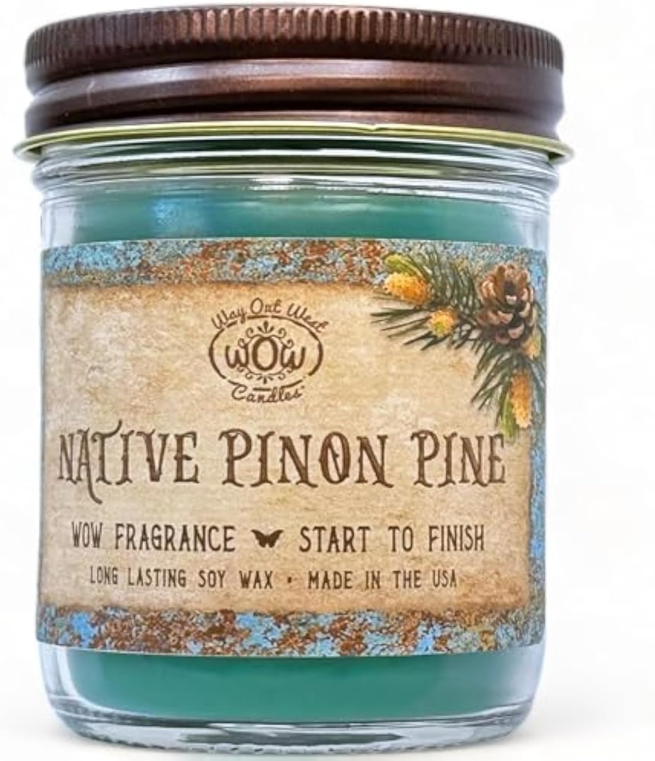 Scented Candle for Home by Way Out West Candles - Long Lasting Essential Oils - Small Candles Gifts for Women - 12 Oz Fields of Lavender Natural Aromatherapy Soy Candles - Made in USA